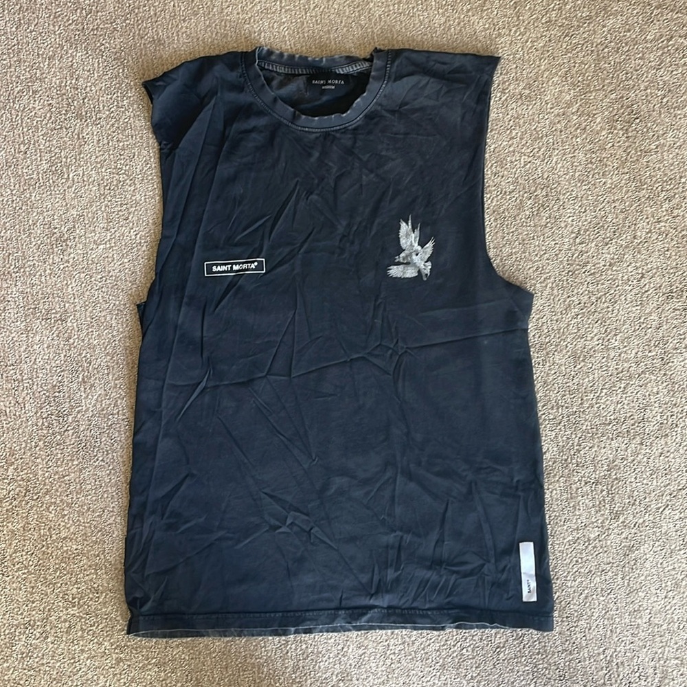 Men’s Saint Morta, sleeveless tank; size medium